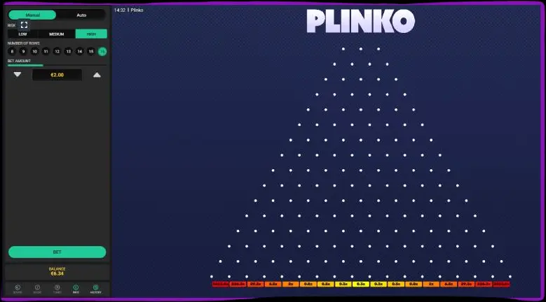 Variaciones de los juegos de Plinko.