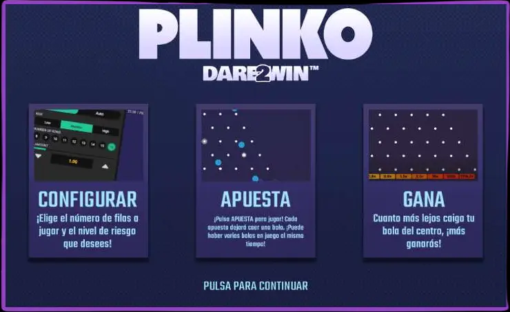 Tipos de aplicaciones de Plinko.
